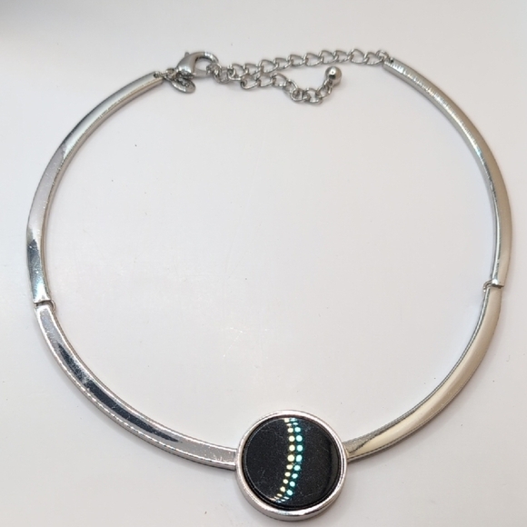 Chico's Silver and Black Modern Necklace - Picture 3 of 6